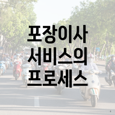 포장이사 서비스의 프로세스