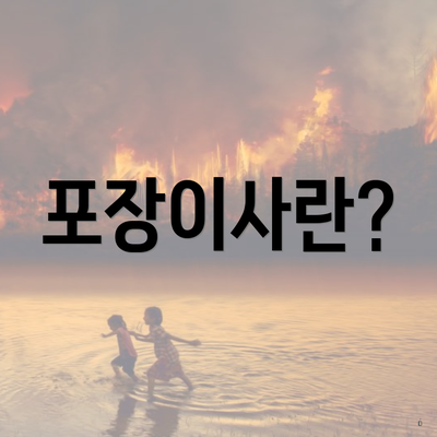 포장이사란?