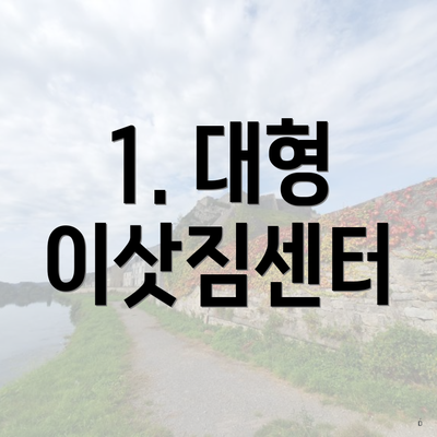 1. 대형 이삿짐센터