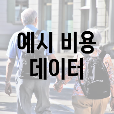 예시 비용 데이터