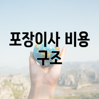 포장이사 비용 구조