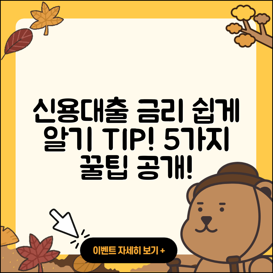 신용대출 금리 쉽게 알기 위한 5가지 Tip