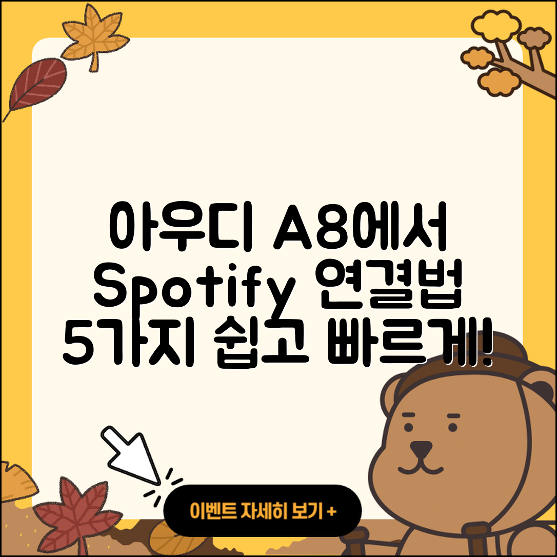아우디 A8 MMI에서 Spotify 연결하는 5가지 방법